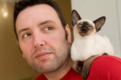 Cat on shoulder