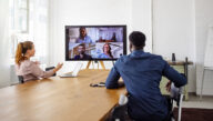 Employees working in a distributed workforce
