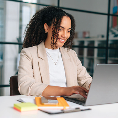 woman searching for jobs online