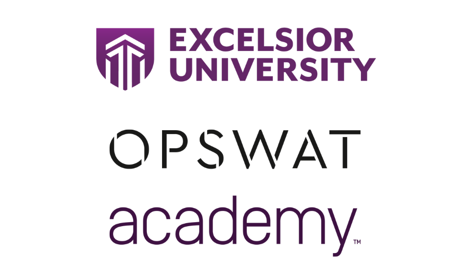 Excelsior University and OPSWAT Academy logos